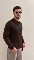 Maglia filo 3 bottoni
