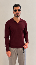 Maglia filo amaranto