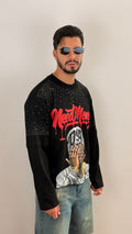 Maglia Oversize Black Studs – Streetwear