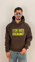 Felpa Marrone “Che Gioco Giochiamo” – Urban Streetwear