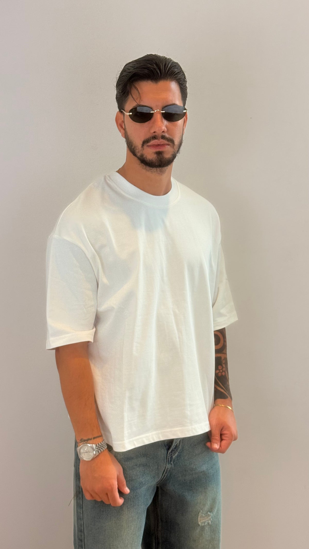 Maglia crop bianca
