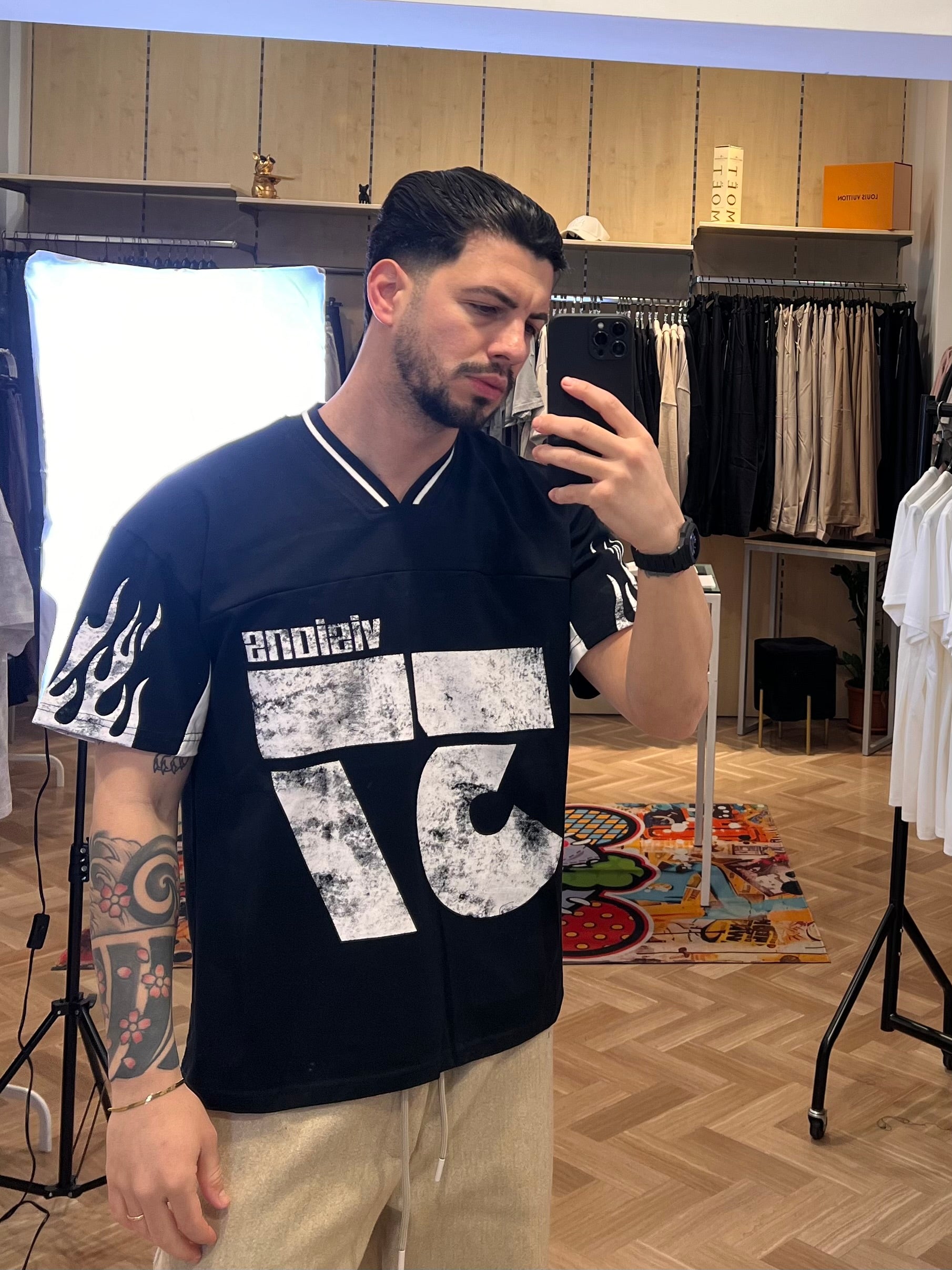 T-shirt over